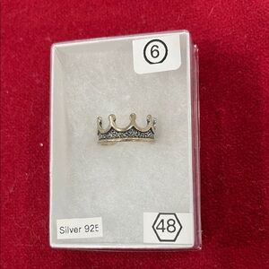 925 Silver Crown Ring